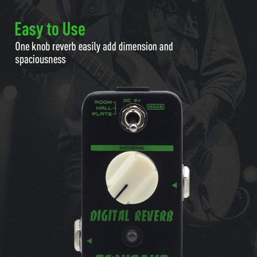 Pedal de Reverb SONICAKE 3 Modos Sala Salon Placa Efecto de Guitarra Digital True Bypass - Imagen 2