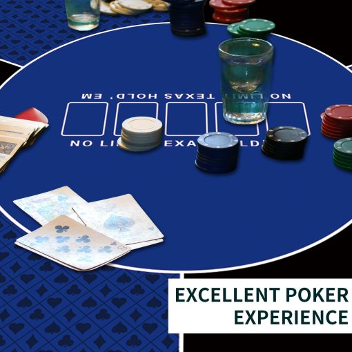 Mesa de poker cuadrada plegable de 24/31/39/47/55 pulgadas para 6 jugadores, tapete portatil antideslizante de goma para juegos de mesa de poker Texas Hold'em para fiestas y casino - Imagen 6