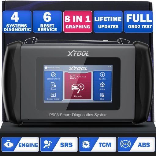 Escaner de Codigos para Autos y Camiones, XTOOL InPlus IP508 Herramienta de Diagnostico de Motor ABS SRS Transmision con Reinicio de Aceite, EPB, SAS, BMS, Acelerador, Escaner de Codigos de Error del Motor, Android 10.0, Actualizacion Gratis