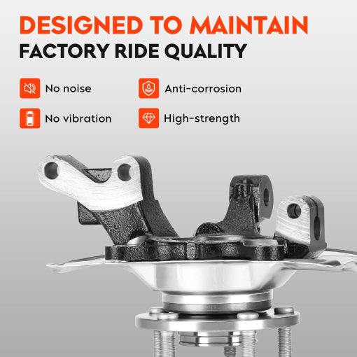 Maza de Buje del Eje de Direccion Delantera para Dodge Caliber 2007-2012, Jeep Compass 2007-2017, Patriot 2007-2017, 698-410, 698410, 510090, FW93, Lado Derecho del Pasajero - Imagen 3