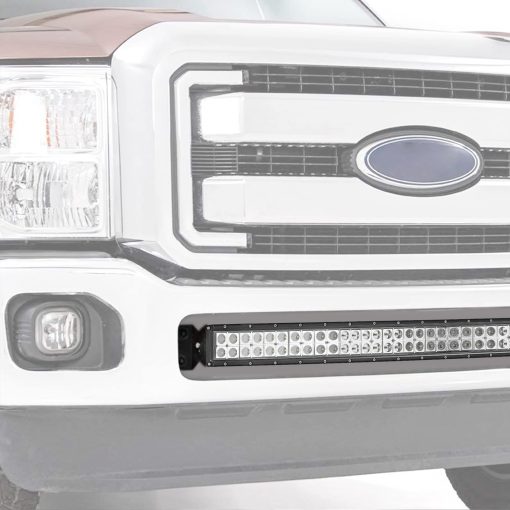 Dasen 42" 240W Barra de Luz de Trabajo LED Curva con Soportes de Montaje de Rejilla Delantera Inferior con Kit de Cableado Interruptor basculante Compatible con Ford F250 F350 F450 Super Duty 2011-2016 - Imagen 3