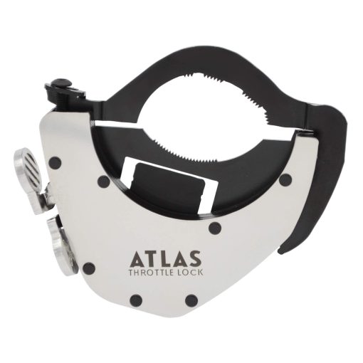 ATLAS Throttle Lock - Control de crucero para motocicleta, Asistencia de acelerador, PULIDO (Kit Inferior)