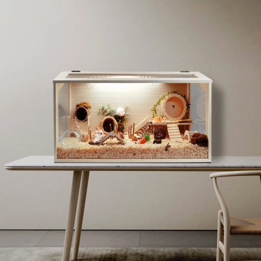 Jaula de hamster Prolee de Madera Extra Grande para Ratones y Ratones con Tapa Abierta y Laminas Acrilicas, Construccion Solida (24 Pulgadas) - Imagen 6