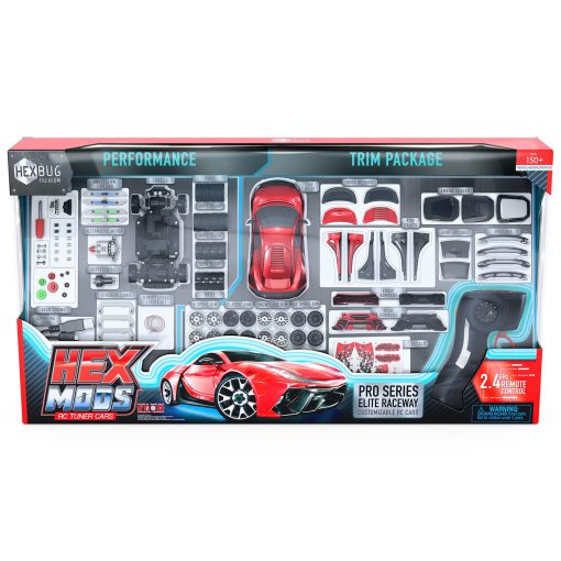 HEXBUG HEXMODS Pro Series Elite Raceway, Coche RC Recargable, Modelo a Escala Construible para Ninos y Adultos, Controlador 2.4 Ghz y Pista Incluidos, Edades 14 y Mas - Imagen 2
