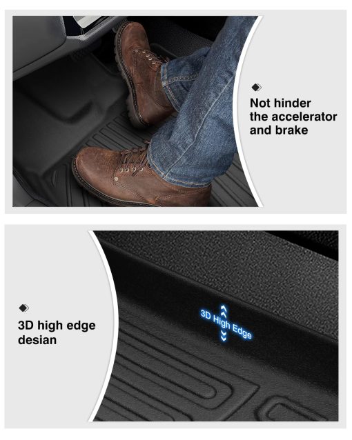 Tapetes para Pisos Compatible con Nissan Frontier 2022 2023 2024 Juego de Alfombrillas a Medida Accesorios Protectores de Pisos de Todos los Modelos TPE 3D Juegos de Alfombrillas para Automoviles para Todo Clima - Imagen 5