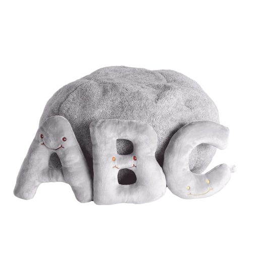 Juguetes Educativos del Alfabeto Alphapals - Juego de 26 Piezas en Color Gris Paloma, Letras Grandes de 11" en Bolsa de Peluche - Regalos Perfectos de Reconocimiento del Idioma y Conciencia del Abecedario para Ninos de 3, 4 y 5 Anos - Imagen 2
