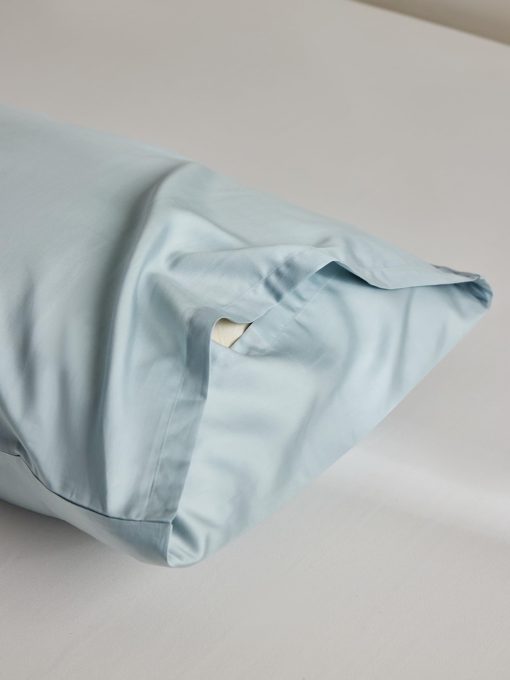 Juego de sabanas para cama Orray Queen, sabanas de lujo, 100% viscosa derivada del bambu, suaves, comodas, refrescantes, transpirables, juego de 4 piezas (Azul Niebla) - Imagen 3