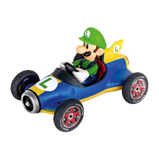 Carrera RC Official Licensed Mario Kart Mach 8 Luigi 1:18 Scale 2.4 Ghz Control Remoto Coche de radio con bateria recargable Lifepo4 - Juguetes para ninos / ninas, (Modelo: 181067)