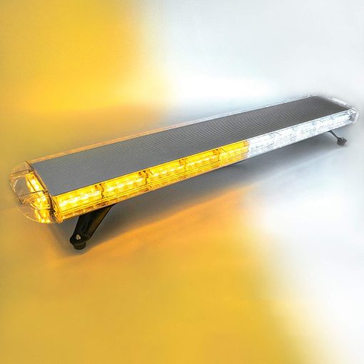 Barra de luces estroboscopicas de advertencia de emergencia de alta intensidad extrema de ambar y blanco de 47" 88 LED para construccion, remolque y vehiculos de trabajo universal - Imagen 2