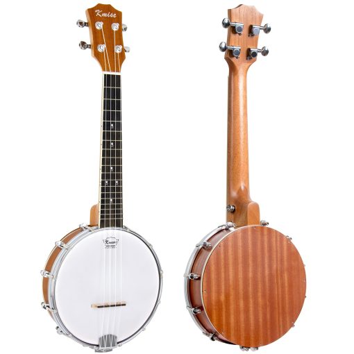Kmise Banjolele Banjo Ukulele Uke Concerto de 4 Cuerdas Tamano 23 Pulgadas Sapele