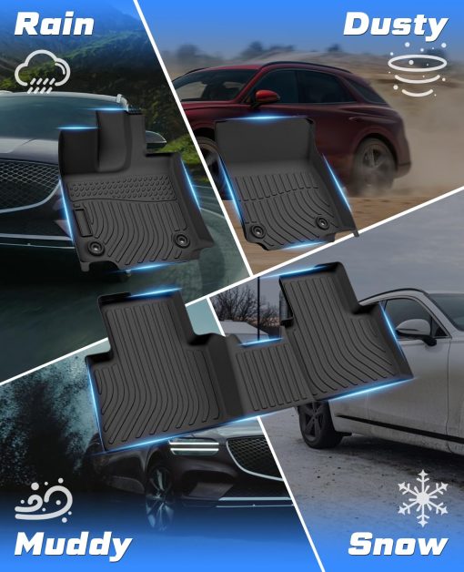 Tapetes para piso Sunsdrew para 2022 2023 2024 Lexus NX Alfombras para todo clima Revestimientos de piso de goma para automoviles OEM Proteccion de alfombras para automoviles pesados Negras Alfombras para automoviles para Lexus NX Accesorios - Imagen 3