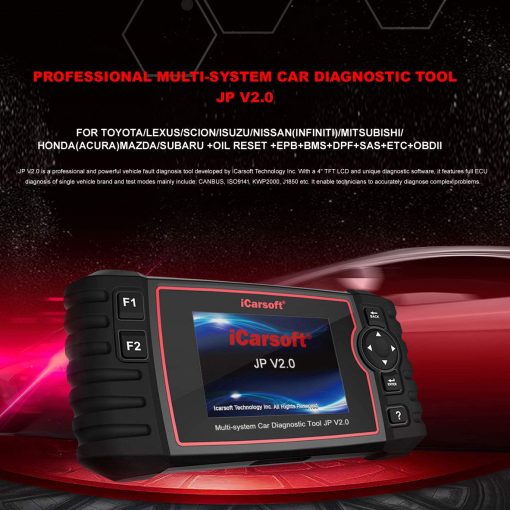 Herramienta de diagnostico iCarsoft JP V2.0 para vehiculos japoneses Toyota/Lexus/Scion/Isuzu/Nissan/Infiniti/Mitsubishi/Honda(Acura)/Mazda/Subaru +Reset de aceite +EPB+BMS+DPF+SAS+ETC+BLD+INJ - Imagen 7