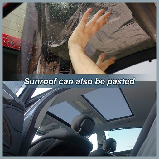 Pelicula de tinte para ventanas TOYOCO para autos, Pelicula de privacidad para ventanas de automoviles, Parasol para parabrisas delantero de automovil, Bloqueo de calor y rayos UV y resistente a los aranazos, Pelicula negra para oscurecer el parabrisas del automovil - Imagen 3