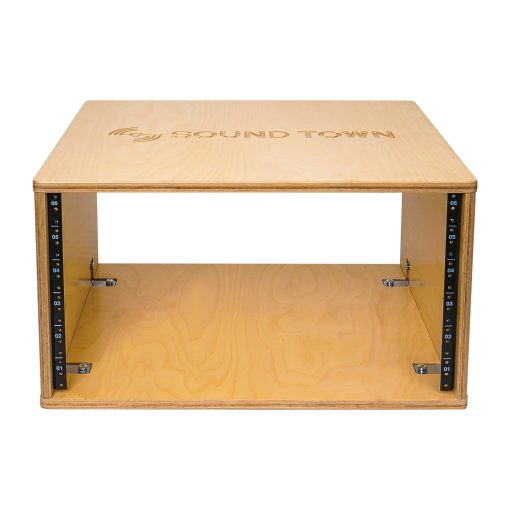 Sound Town DIY 6U Studio Rack con Madera Contrachapada de Abedul Solida, Roble Dorado, Requiere Ensamblaje (SDRK-Y6) - Imagen 3