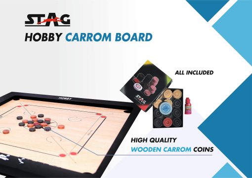 Juego de Mesa Carrom STAG Hobby con Monedas y Striker - Imagen 8