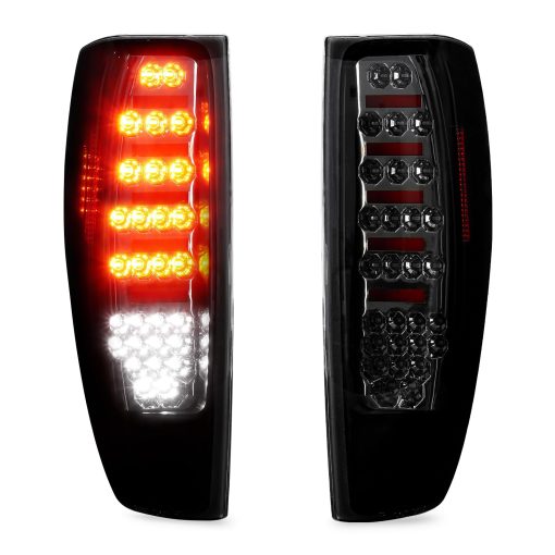 Tresound Luz Trasera LED para Chevy Colorado 2004-2012, GMC Canyon 2004-2012 Ensamble de Luz Trasera con Carcasa Cromada Lente Ahumado