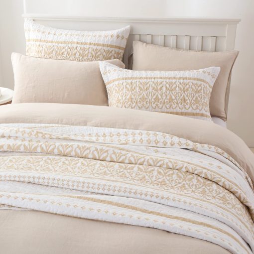 Juego de Edredon Queen Size LORRIARD - Juego de Edredon Queen de Algodon 100% Juego de Edredon Boho Queen Size Ligero Juego de Ropa de Cama Queen Bohemio Colchas Queen, 3 Piezas - Imagen 2