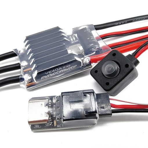 RhinoESC Crawler ESC AM32 40A BEC 5.2~8.2V para Traxxas Axial MOA Ventru RC Crawler Pro Shafty Comp Crawler - Imagen 3