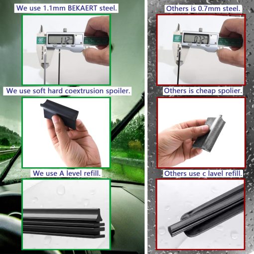Juego de 2 Cuchillas Limpiaparabrisas de Montaje en Silla de Montar de 24" para Motorhome Vehiculo Recreativo RV y Autobus con 20 Tabletas Concentradas para Lavadora de Autos 16.5mm - Imagen 6