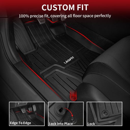 Tapetes LASFIT para Honda Civic 2022-2024 / para Acura Integra 2023-2024, Asiento Trasero con Puertos USB, Juego de Alfombrillas de Coche para Todas las Estaciones 1ra y 2da Fila - Imagen 3