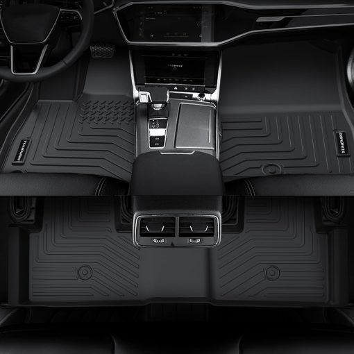 Tapetes para 2023 2024 Honda Pilot, Juego completo de tapetes de proteccion de TPE para todas las estaciones, incluye tapetes para automoviles para la 1ra y 2da fila para accesorios de 2023 2024 Honda Pilot Negro - Imagen 4