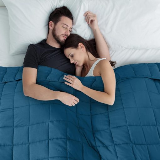 Manta Ponderada CYMULA para Adultos (20 libras 88"x104" Tamano King) - Mantas Pesadas Transpirables de Enfriamiento para Verano Invierno - Manta de Confort Ultra Microfibra Suave con Perlas de Vidrio - Regalos para Hombres/Mujeres