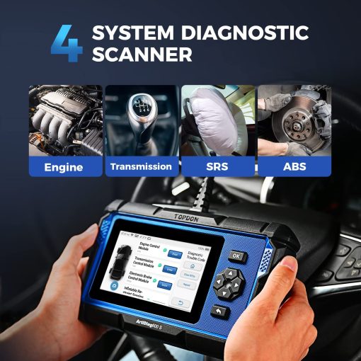 Escaner OBD2 TOPDON AD600S, Lector de Codigos, Escaner de Diagnostico para ABS/SRS/at/Motor, 8 Servicios de Reinicio, Reinicio de Aceite/Freno/BMS/SAS/DPF/TPMS/ABS Sangrado/Adaptacion del Acelerador, Actualizacion de Por Vida Gratis - Imagen 3