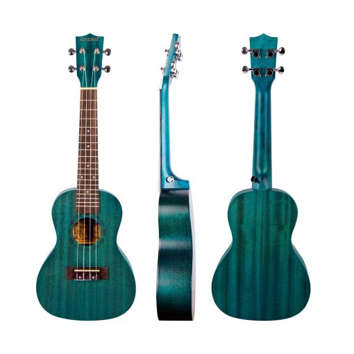 Ukulele Concierto GECKO de 23 pulgadas de caoba para principiantes adultos ninos, Kit de Ukelele con Funda Correa Cuerdas de Nailon Puas Pano Manual de Inicio - Imagen 4