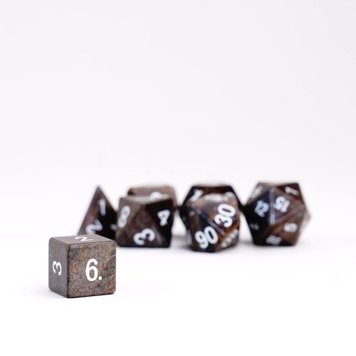 Set de Dados de Poliedro de DND de 16mm de FanRoll por Metallic Dice Games: Bronzite, Juego de Rol de Dados para Dungeons and Dragons - Imagen 2