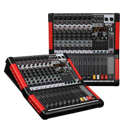 Mezcladora de Audio Profesional BOMGE X-8 de 8 Canales Consola de Mezcla 8 Entradas de Microfono / Linea Interfaz USB/MP3/Bluetooth Entrada 48V Phantom Power 24 FX DSP Para PC, Grabacion de Estudio, Actuacion en Vivo