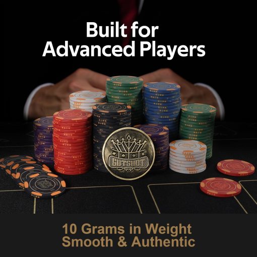 Set de Fichas de Poker GUTSHOT - 10 gramos 500 piezas con estuche premium - Imagen 7