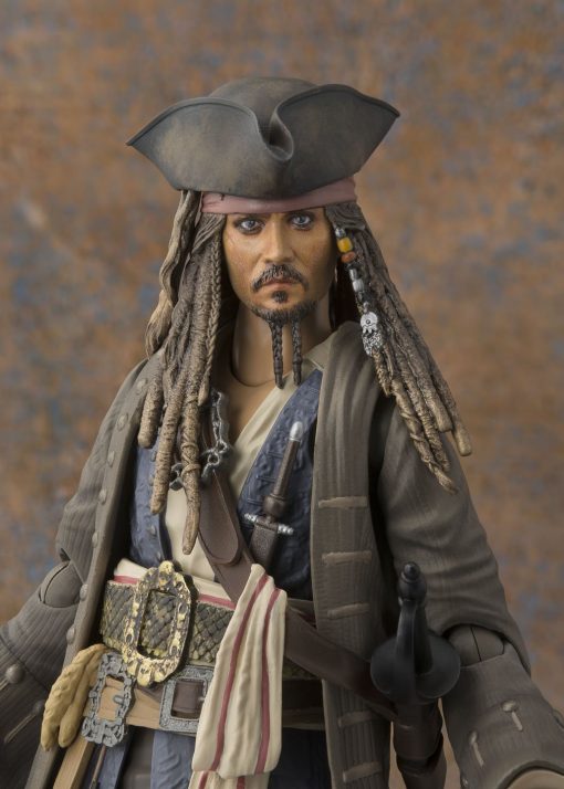S.H.Figuarts Piratas del Caribe, Capitan Jack Sparrow, 5.9 pulgadas (150mm) Figura de Accion Pintada de ABS y PVC - Imagen 8