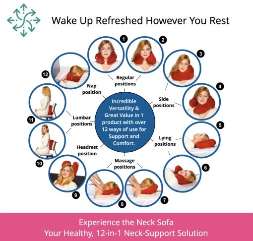 Almohada de belleza Neck Sofa - Antienvejecimiento - Antirronquidos - Almohada relajante de spa - Regalo de relajacion para mujer - Rosa - Imagen 5