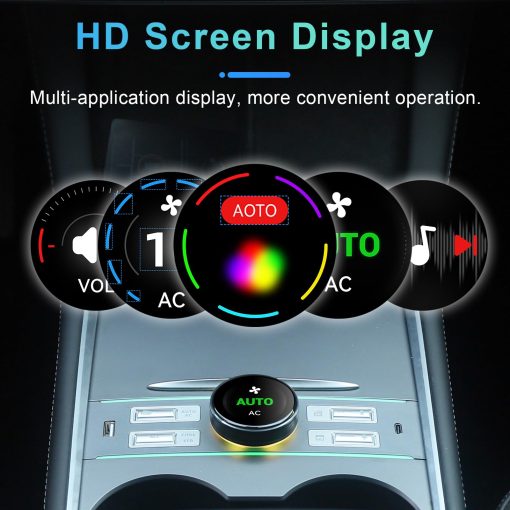 Estacion de acoplamiento de expansion de control inteligente LCD Weuaste, compatible con Tesla Model Y/Tesla Model 3 (2021-2024), controlador de perilla fisica multifuncional, control de aire acondicionado, control de asiento del pasajero - Imagen 5