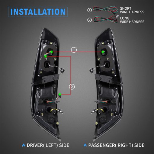 Juego de luces traseras LED VLAND Compatible con Mitsubishi Lancer & EVO X 2008-2020 (No Compatible con Sportbacks/fortis/io) con Señal de Giro Secuencial ambar, Ensamblaje de lampara trasera de LED completo Humo/Tinte - Imagen 9