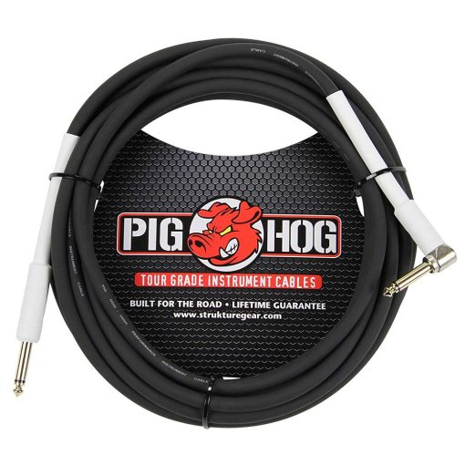 Cable de Instrumento de Alto Rendimiento Pig HOG 18.6 pies Negro, En angulo recto (Paquete de 2) - Imagen 2