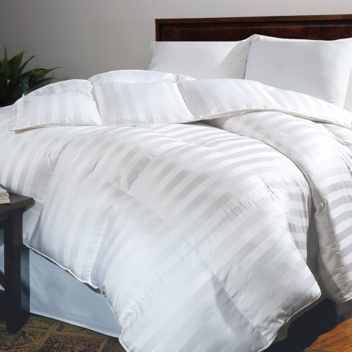 Edredon de Comforter de Fibra Down Extra Calido de 500 Hilos de Blue Ridge Home Fashions, Twin, Blanco