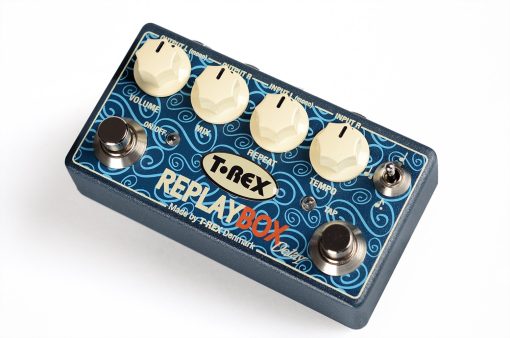 Pedal de Efectos de Retardo T-Rex Engineering REPLAY-BOX con Operacion Verdadero Estereo, Tempo Activo, Controles de Volumen, Mezcla, Repeticion y Subdivision para una Precision ultima (10090)