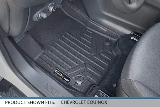 Juego de tapetes para piso SMARTLINER a medida de 2 filas en negro compatible con Chevrolet Equinox 2018-2022 - Imagen 2