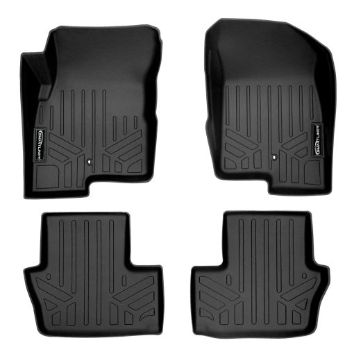 Juego de forros para piso MAXLINER de 2 filas en negro, compatible con Dodge Caliber 2007-2012 / Jeep Patriot/Compass 2007-2017 Estilo de cuerpo antiguo