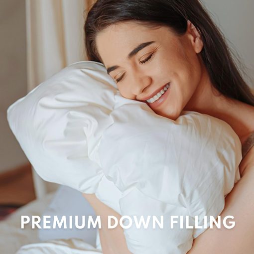 HEYCUZI Edredon King Size - lujoso edredon insertable para todas las estaciones, ligero y ultra suave, relleno de plumas de 750 fill premium, con 8 esquinas con trabas (270x230 cm - blanco) - Imagen 7