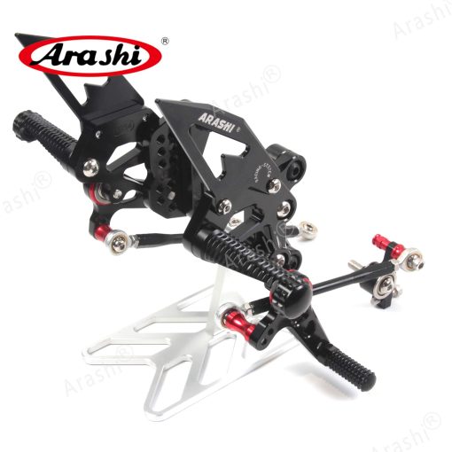 Arashi (Version 2.0) Rearsets para DUCATI 1098 1098S 1098R 2007-2009/848 2008-2010 EVO 2011-2013/1198 1198S 1198R 2010-2012 Ajustables Reposapies Pedales Traseros Negros - Imagen 3