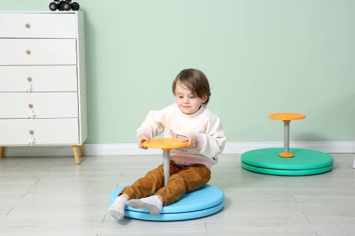 Spinner-X Juguete Sensorial Sentado, Girador Sentado para Ninos - Edades 3 y mas (Azul) por BARNEY KAITE BS - Imagen 3