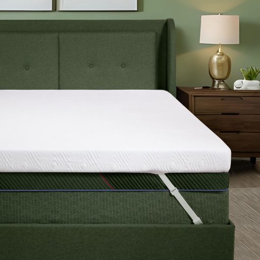 Topper de colchon BedsPick King, 3 pulgadas de espuma viscoelastica con gel de enfriamiento, con suave cubierta de bambu, topper para cama que alivia la presion, diseno antideslizante, Certificado CertiPUR-US