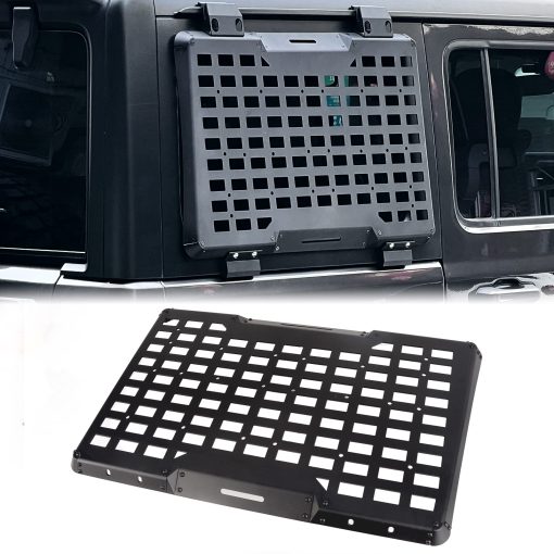 Panel de Almacenamiento Molle para Ventana Trasera FURYENGRAVER Kit de Flanco Panel Molle Protector Decorativo para Jeep Wrangler 2018-2022 JL 4 Puertas