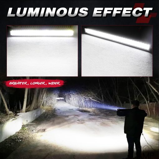 Barra de Luz LED, OFFROADTOWN 30 pulgadas 480w Barra de Luz LED Spot Flood Combo Beam Luces Todo Terreno Cuatro Filas Luz de Conduccion LED para Camion Pickup UTV SUV Jeep Bronco Can-Am - Imagen 5