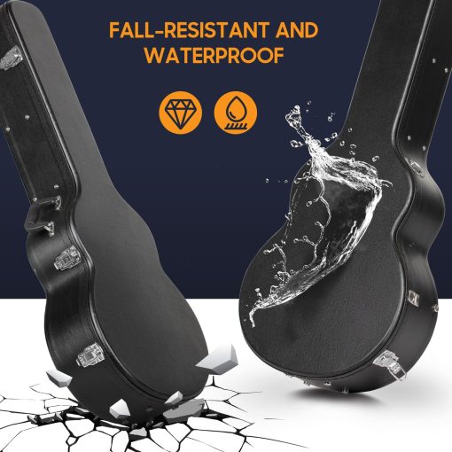 Estuche Rigido para Guitarra Acustica CAHAYA de 42 Pulgadas con Llave Antigolpes Impermeable Bolsa de Viaje para Guitarra de Aire CY0241 - Imagen 2