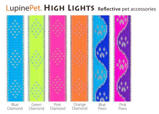 Collar Reflectante para Perro Lupine 1" Ancho Naranja Diamante Ajustable de 12" a 20" - Imagen 3