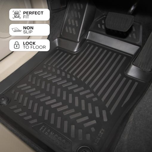 Tapetes para Auto Compatibles con Volvo XC60 2018 2019 2020 2021 2022 2023, Tapetes para Todo Clima, Tapetes para Auto a Prueba de Agua, Material TPE, Juego de 4 - Imagen 2