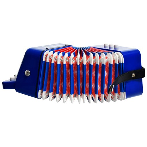 ACORDEoN de Juguete para Ninos 10 Teclas Pequeno Acordeon de Botones para Ninos y Ninas Instrumento Educativo Musical Juguetes Opcion de Regalo de Navidad (AZUL) - Imagen 4